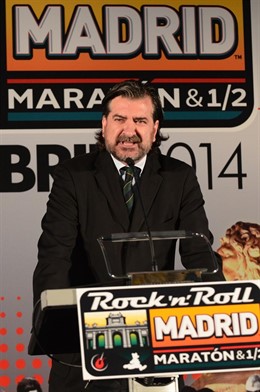 Guillermo Jiménez en la presentación del Rock n Roll Madrid Maratón y media