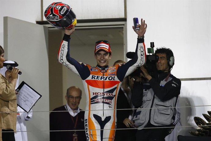 El piloto español Marc Marquez en el GP de Qatar