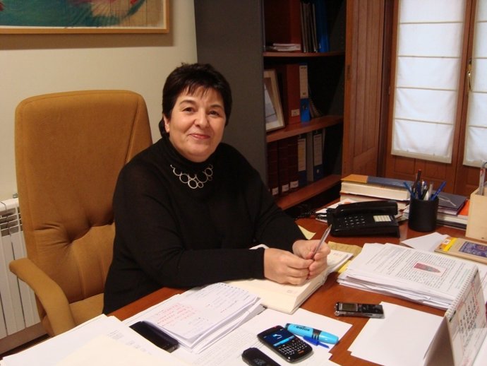 La nueva alcaldesa de Segovia, Clara Luquero, en su despacho