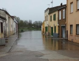 Zona habitada afectada por las inundaciones