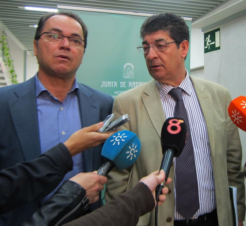 Francisco Javier Camacho, junto a Diego Valderas