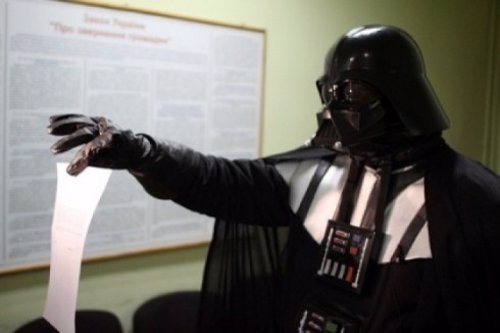 Darth Vader, candidato presidencial en Ucrania