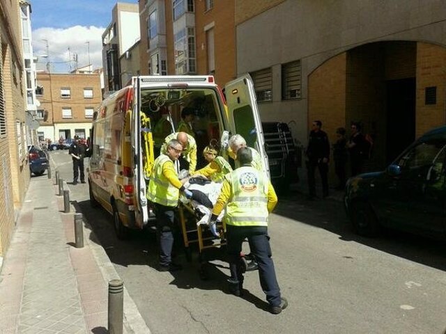 Atención del Samur al herido