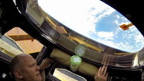 Astronauta a bordo de la Estación Espacial