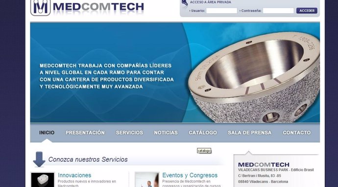 Página Web de Medcomtech