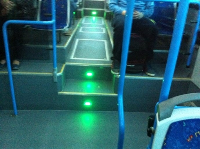 Interior del autobús 'Casetero'