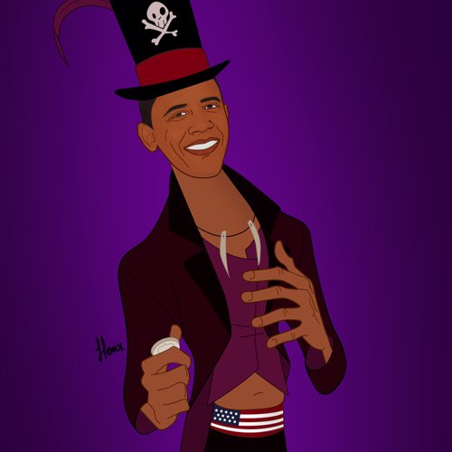 Obama como dibujo animado