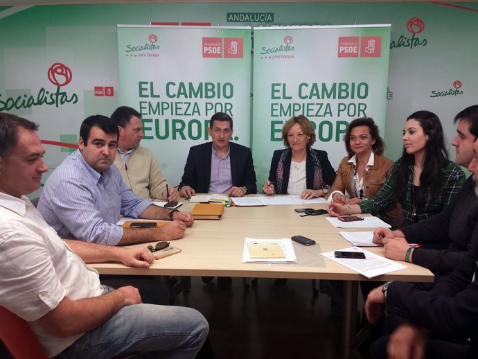 Sánchez Teruel y Ortiz en la reunión con las organizaciones agrarias
