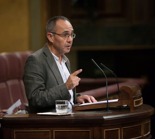 Joan Coscubiela, diputado de Iniciativa per Catalunya, en el hemiciclo