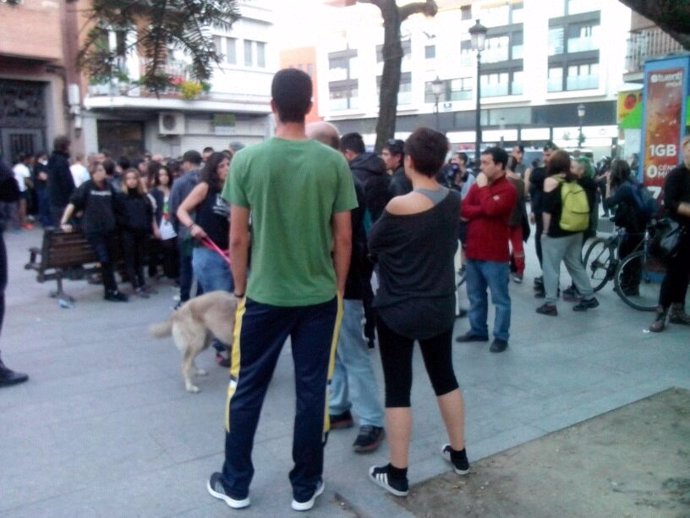 Protesta en Alcorcón por el desalojo de la Escuela Taller