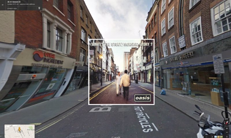 Míticas portadas de discos vistas en la actualidad a través de Google  Street View