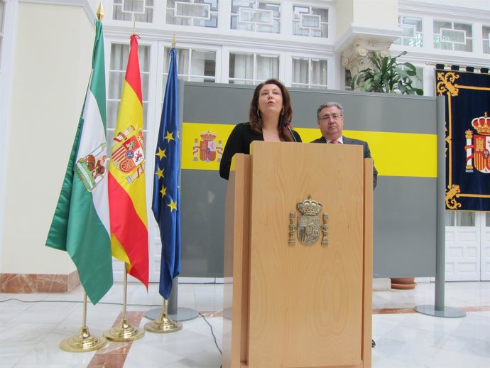 Crespo y Zoido durante la rueda de prensa