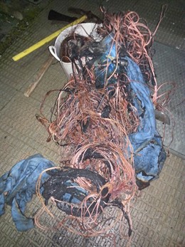 Cable hallado a la persona detenida en Manzanillo