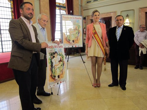 Gómez, Falgas, López y Avilés en la presentación del cartel de 2014
