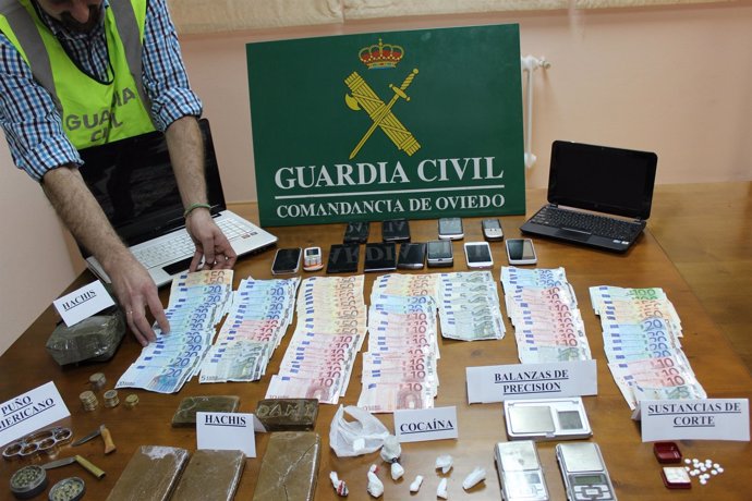 Trafico de drogas, Guardia Civil Oviedo