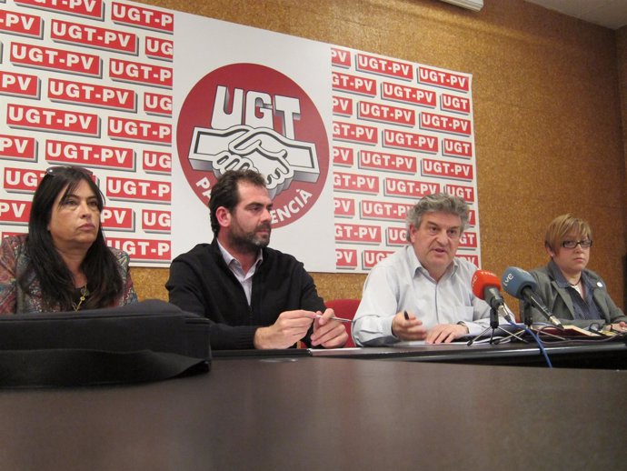 Rueda de prensa de afectados de Vaersa y FSP UGT-PV.