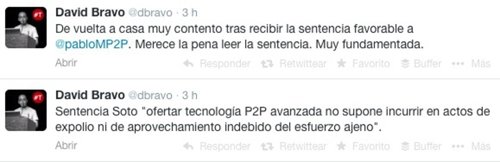 Tuits del abogado David Bravo