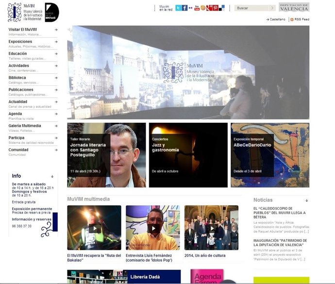 Página web del MuVIM.