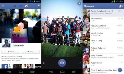 Aplicación de Facebook para móviles Android y iOS
