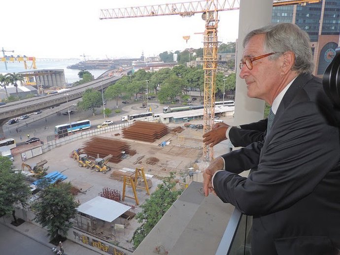 El alcalde Xavier Trias en una visita a Río de Janeiro