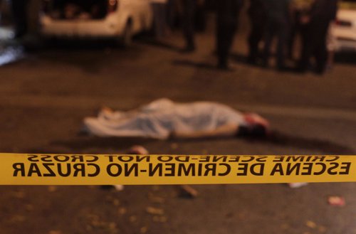 Víctima de un asesinato en San Pedro Sula, Honduras.