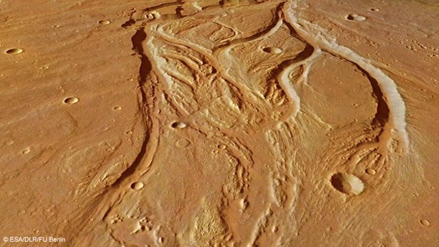 Cauce seco en Marte