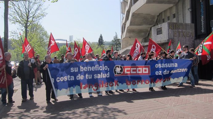 Manifestación de CCOO en San Sebastián