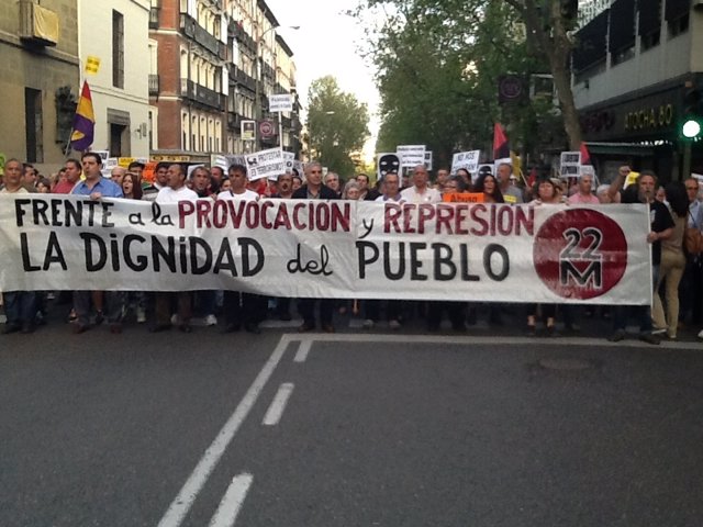 Manifestación por los detenidos el 22M
