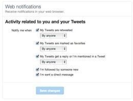 Notificaciones en Twitter