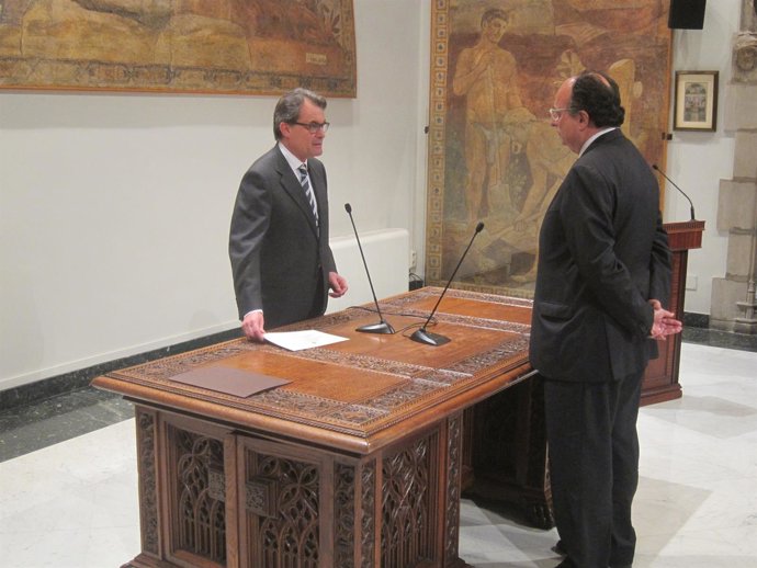 Pte de la Generalitat Artur Mas, síndic mayor de Cuentas Jaume Amat