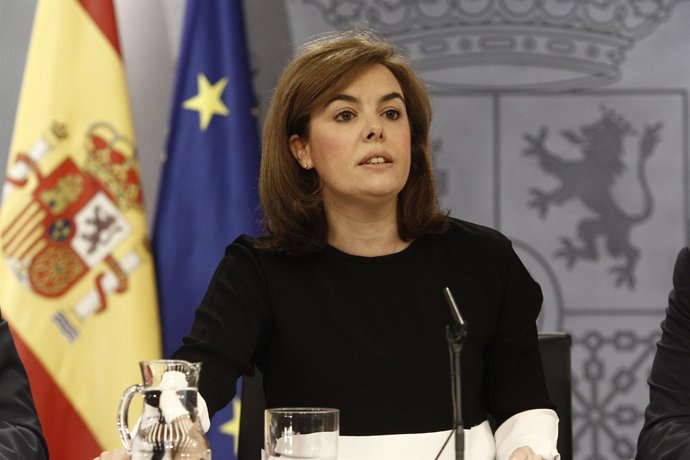 Soraya Sáenz de Santamaría, tras el Consejo de Ministros