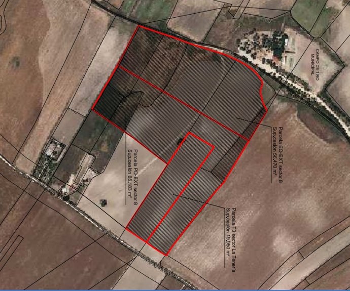 Vista de varias de las fincas sacadas a concurso