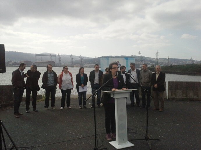 La cabeza de cartel del BNG a las europeas, Ana Miranda, en Ferrol