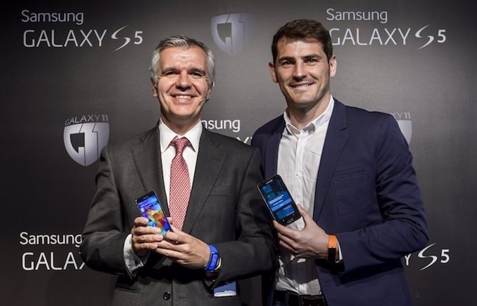 Casillas en la presentación del Galaxy S5