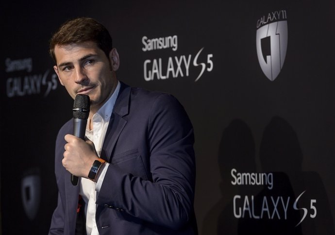 Casillas en la presentación del nuevo Galaxy S5