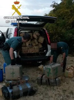 Operación de la Guardia Civil en Mazagón contra el narcotráfico