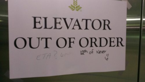 Ascensor estropeado