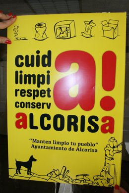 Cartel de la campaña de sensibilización ciudadana de Alcorisa