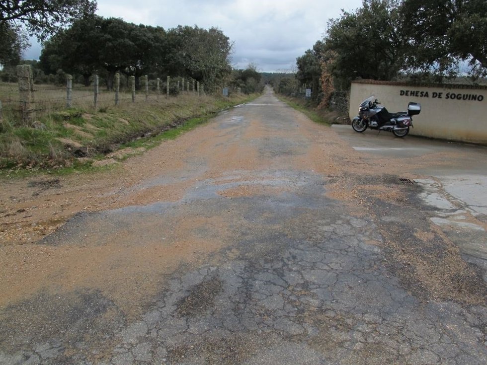 Mal estado de una de las carreteras de Zamora
