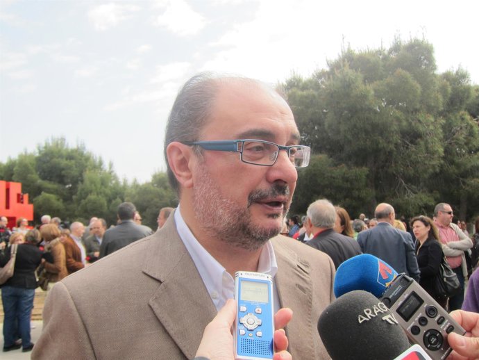 El secretario general del PSOE-Aragón, Javier Lambán.
