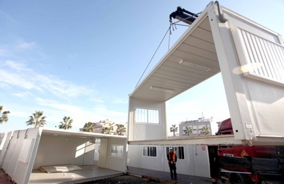 Aulas prefabricadas en el Puerto de Sagunto