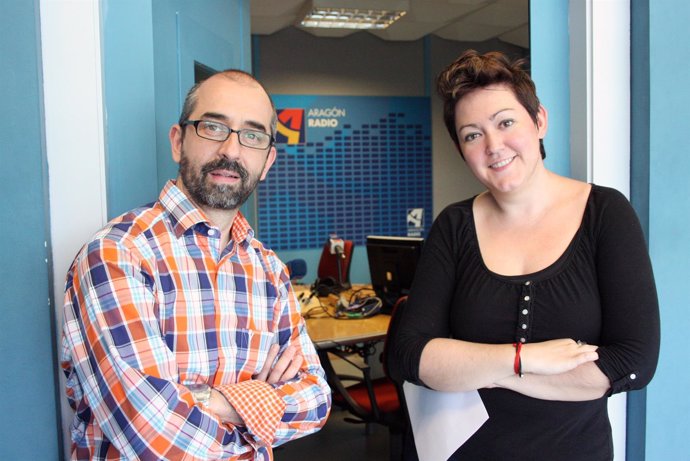 Paco Doblas y Rebeca Muñoz, de Aragón Radio
