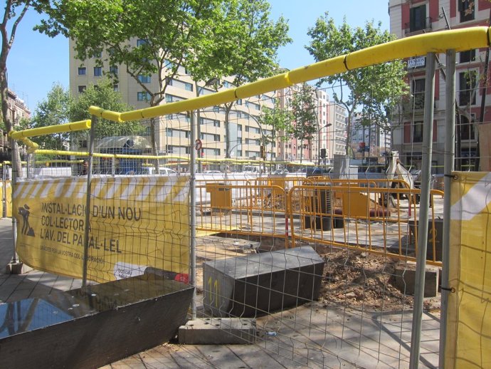 Obras de remodelación de la avenida Paral·lel