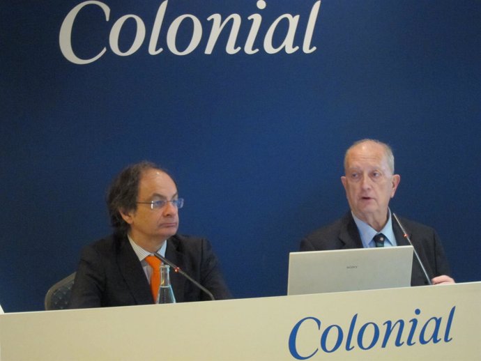 El consejero delegado y el presidente de Colonial, P.Viñolas y J.J.Bruguera