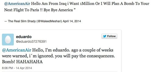 Captura American airlines twitter