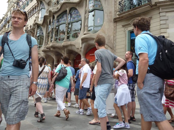 Turistas en Barcelona