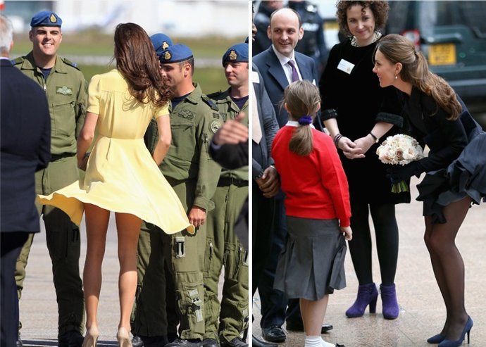 Kate middleton, al mal tiempo "le pone faldas"