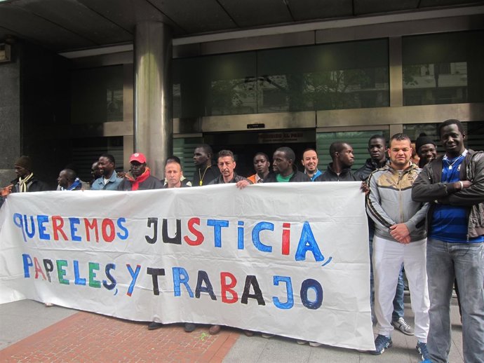 Protesta de extranjeros