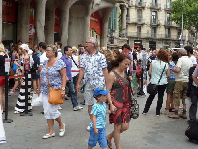 Turistas en Barcelona