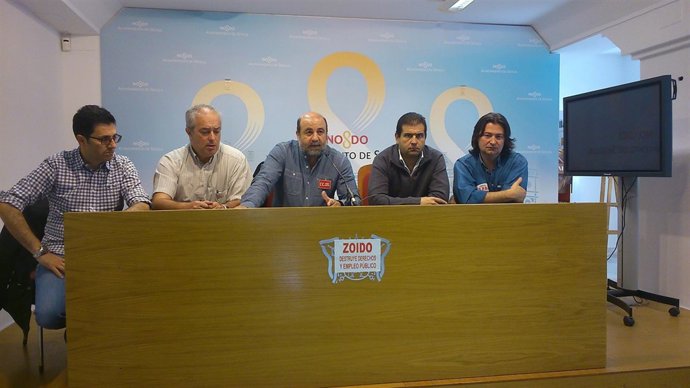 Rueda de prensa de los sindicatos.